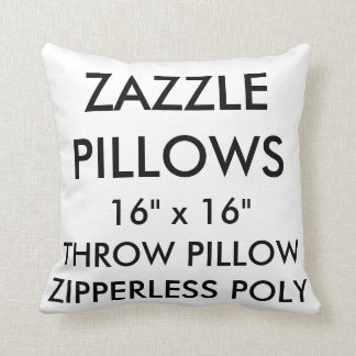 Zazzle Custom Zipperless Polyester Throw Pillow