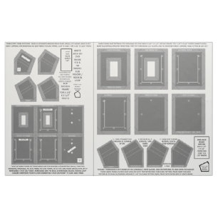 Zazzle Fabric 2 washable no sew grey photo frames