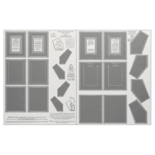 Zazzle Fabric washable no sew grey photo frames