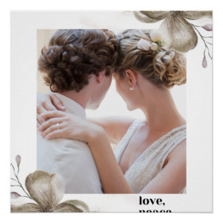 Zazzle love peace & joy glossy poster