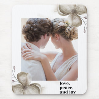 Zazzle love peace & joy  mouse pad 