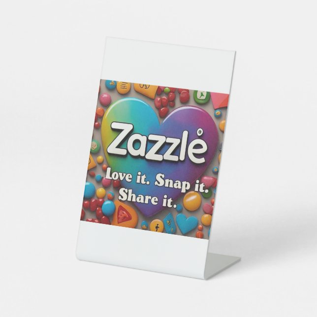 Zazzle lover pedestal sign (Front)