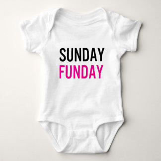 Zazzle Sunday Funday Baby One Piece Baby Bodysuit