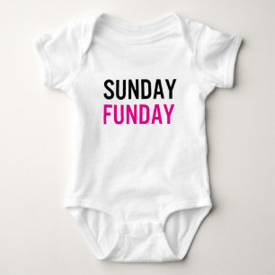 Zazzle Sunday Funday Baby One Piece Bodysuit