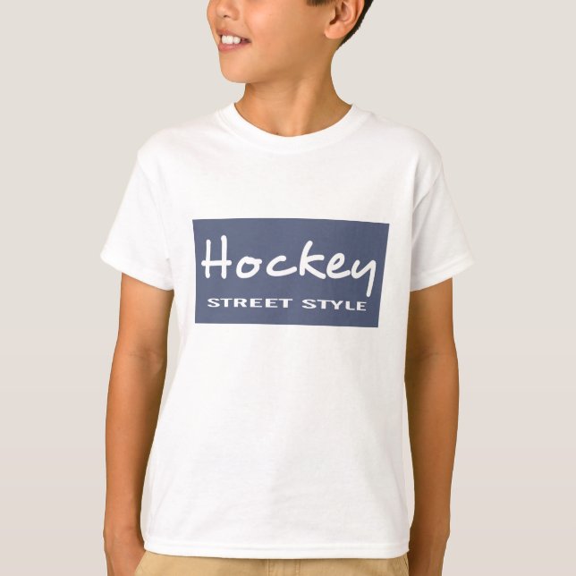 Zazzle Unisex Kids Hockey LS Tee (Front)