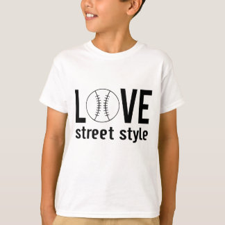 Zazzle Unisex Love Baseball Street Style Kids Tee