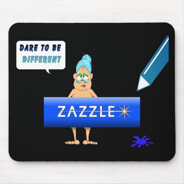 Zazzled Up Gladys Mouse Pad (Front)