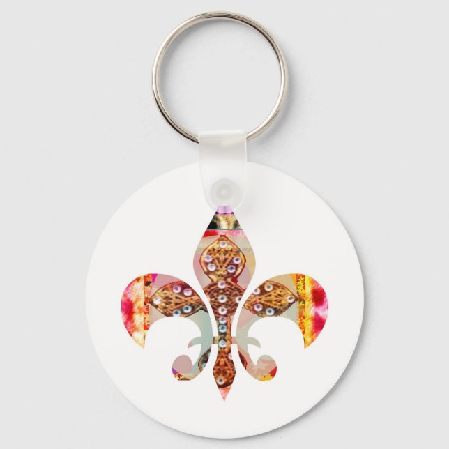 ZazzleRocks: Fleur-de-Lis Series Key Ring (Front)