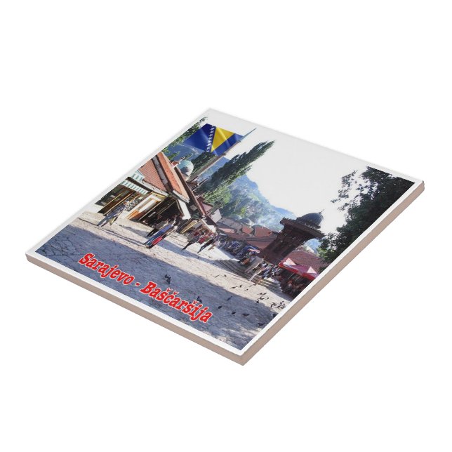 zBA005 SARAJEVO BAŠCARŠIJA Bosnia and Herzegovina Ceramic Tile (Side)