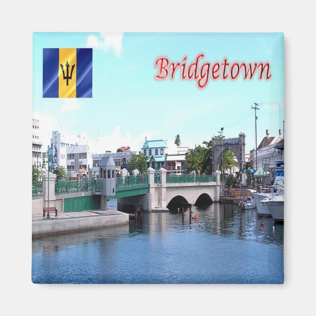 zBB008 BRIDGETOWN, Panorama, Barbados, Fridge Magnet (Front)