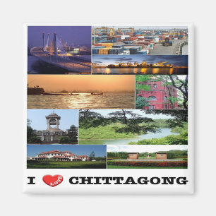 zBD003 I Love CHITTAGONG, Bangladesh, Fridge Magnet
