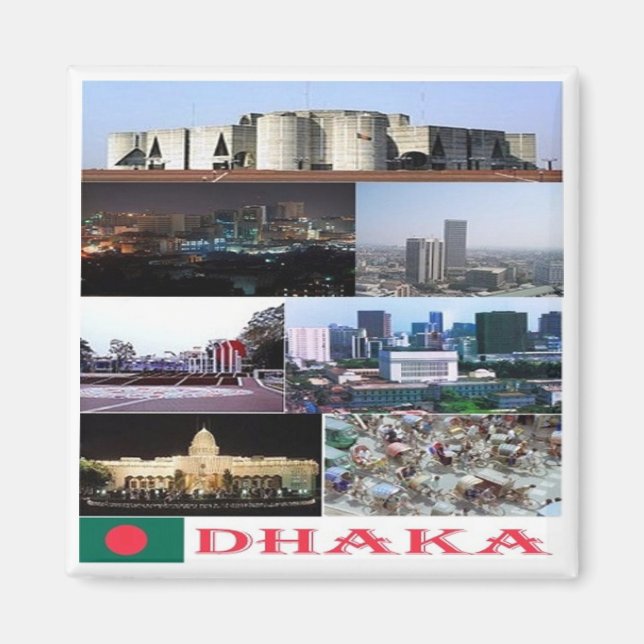zBD004 DHAKA, Bangladesh, Asia, Fridge Magnet (Front)