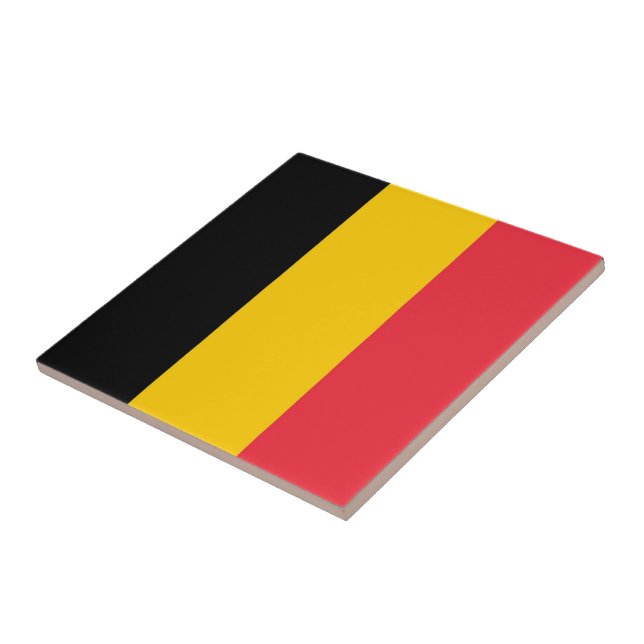 zBE001 BELGIAN FLAG, Belgium, Ceramic Tile (Side)