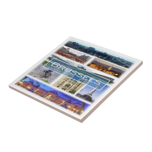 zBE006 BRUSSELS Belgium, Ceramic Tile (Side)