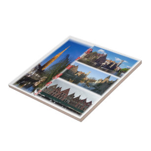 zBE010 BRUGES Belgium, Ceramic Tile