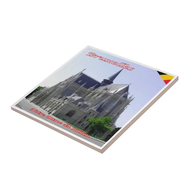 zBE021 BRUSSELS BRUXELLES Notre-Dame du Sablon, Ceramic Tile (Side)