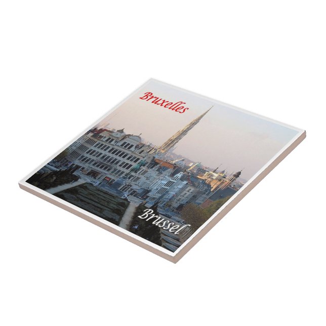 zBE031 BRUSSELS BRUXELLES panorama Belgium Ceramic Tile (Side)