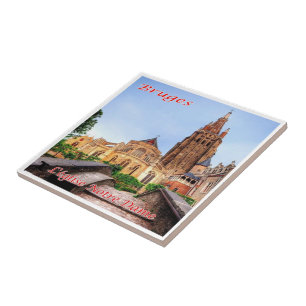 zBE038 BRUGES The Notre Dame, Belgium, Ceramic Tile