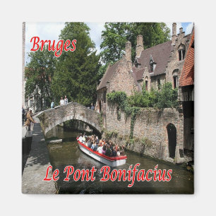 zBE041 BRUGES Boniface Bridge, Belgium, Fridge Magnet