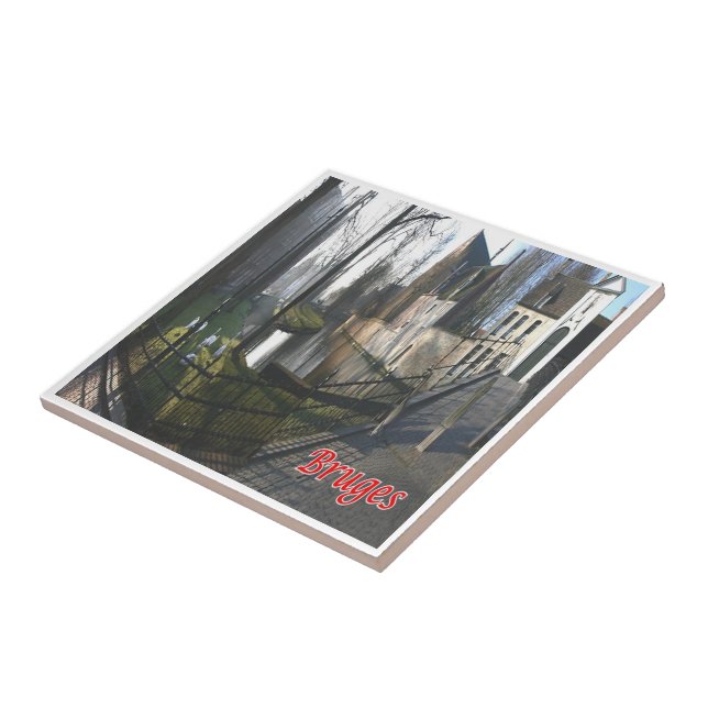 zBE053 BRUGES Beginenhof, Belgium, Ceramic Tile (Side)