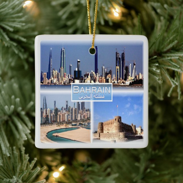 zBH012 BAHRAIN, Manama, Arad Fort, Asia, Ceramic Ornament (Tree)