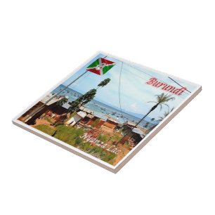 zBI006 LAKE NYANZA, Burundi, Africa, Ceramic Tile