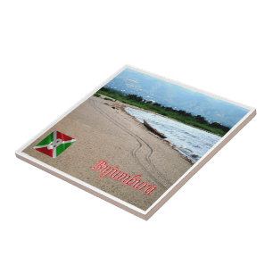 zBI012 BUJUMBURA Beach, BURUNDI, Africa, Ceramic Tile