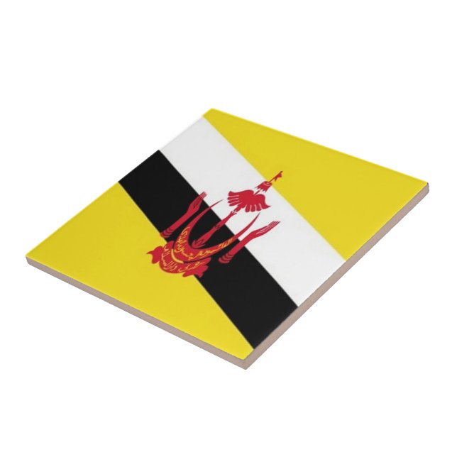 zBN001 Bruneian FLAG Brunei, Ceramic Tile (Side)