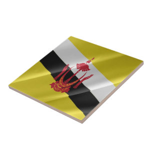 zBN002 Bruneian waving FLAG Brunei, Ceramic Tile