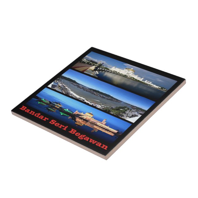 zBN005 BANDAR SERI BEGAWAN, Brunei, Ceramic Tile (Side)
