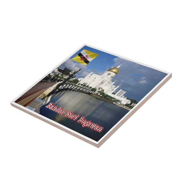 zBN006 MOSQUE OMAR ALI SAIFUDDIEN,  Ceramic Tile (Side)