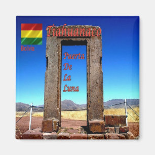zBO008 TIAHUANACO, Moon Door, Bolivia, Fridge Magnet