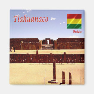 zBO014 TIAHUANACO, America, Fridge Magnet