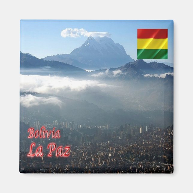 zBO019 LA PAZ, Amaneciendo, Bolivia, Fridge Magnet (Front)