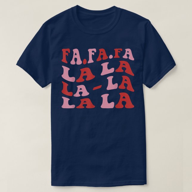 ZbQm Fa La La Christmas Pajama Merry Xmas Matching T-Shirt (Design Front)
