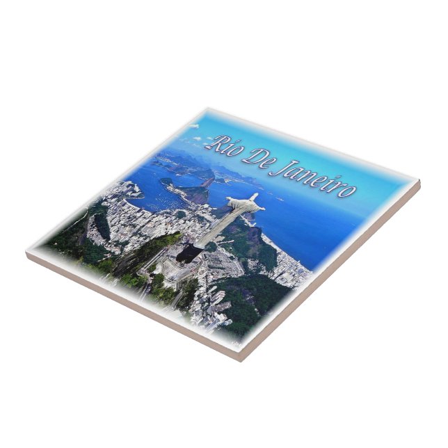 zBR005 RIO DE JANEIRO, Christ Redeemer, Ceramic Tile (Side)