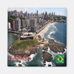 zBR018 SALVADOR, Brazil, Aerial View, Fridge Magnet