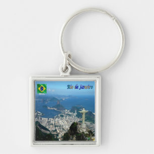 zBR023 panorama of RIO DE JANEIRO, Brazil, Key Ring