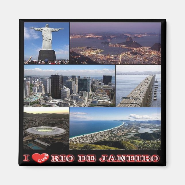 zBR025 RIO DE JANEIRO I Love, Brazil, Fridge Magnet (Front)
