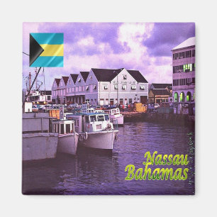 zBS007 NASSAU, Panorama, Bahamas, America, Fridge Magnet