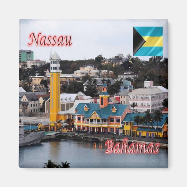 zBS009 NASSAU,Cruise Ship Terminal, Bahamas Fridge Magnet (Front)