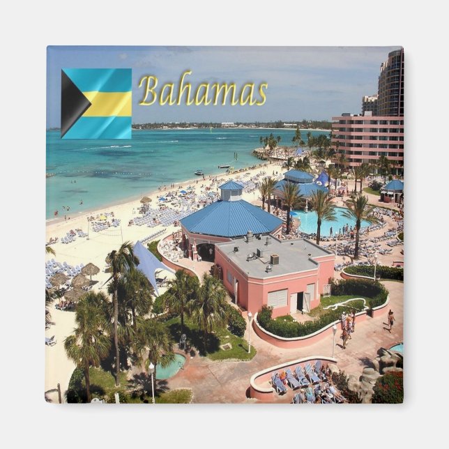zBS013 BAHAMAS Resort Aerial view, America, Fridge Magnet (Front)