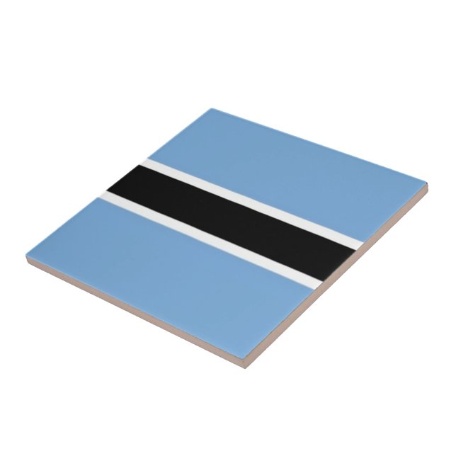 zBW001 BOTSWANA FLAG, Africa, Ceramic Tile (Side)