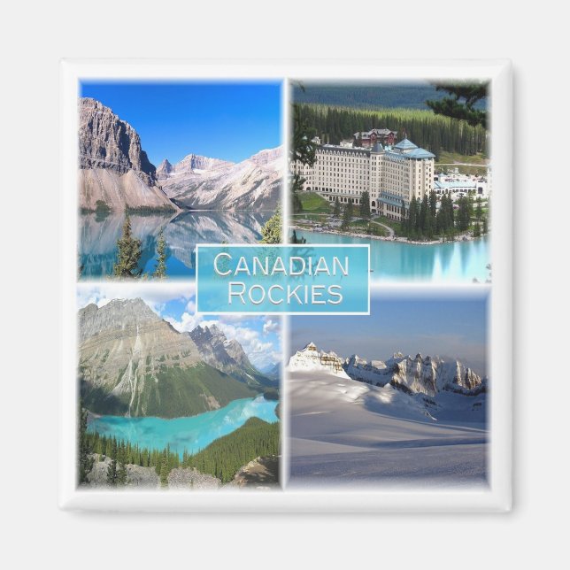 zCA011 CANADIAN ROCKIES, Mosaic, Canada, Fridge Magnet (Front)