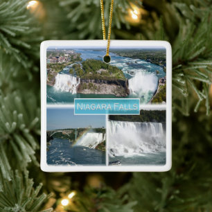 zCA012 NIAGARA FALLS from Rainbow bridge, Ceramic Ornament