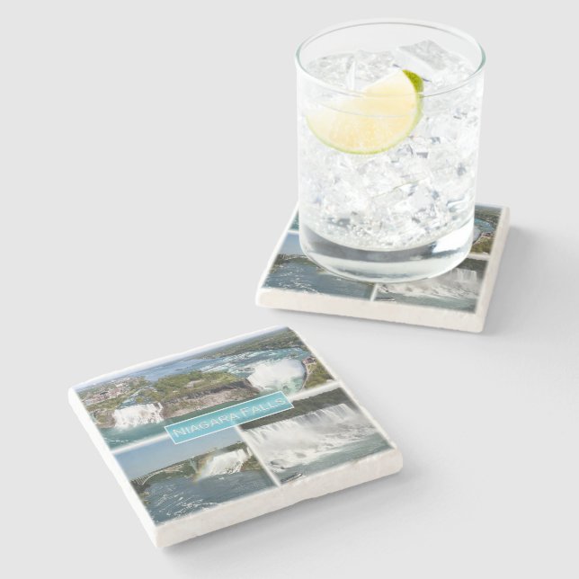 zCA012 NIAGARA FALLS from Rainbow bridge, Stone Coaster (Side)