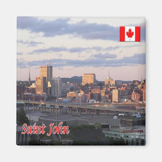 zCA016 SAINT JOHN, Canada, America, Fridge Magnet (Front)