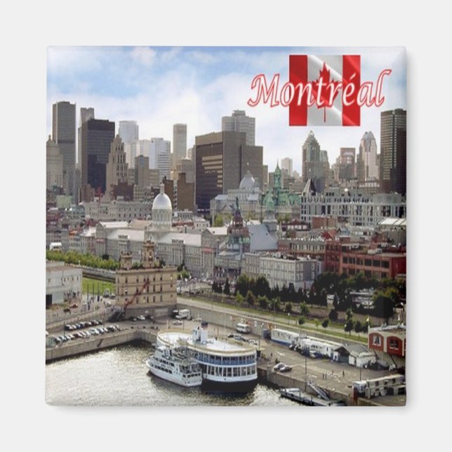 zCA024 MONTREAL Panorama, Canada, Fridge Magnet (Front)