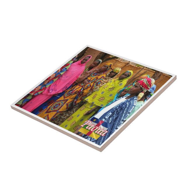 zCF005 PAOUA, Central African Republic, Ceramic Tile (Side)