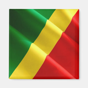 zCG002 REPUBLIC OF THE CONGO, WAVING FLAG, Fridge Magnet